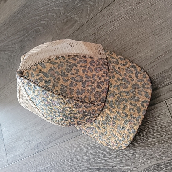 C.C Accessories - C.C ponytail leopard print hat